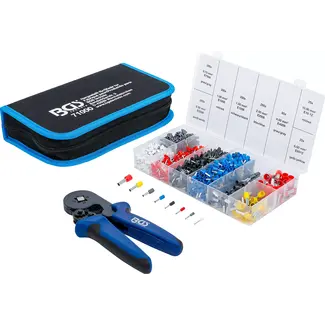 BGS Krimptang voor adereindhulzen 0,25 - 10 mm² - met assortiment adereindhulzen 0,5 - 10 mm²
