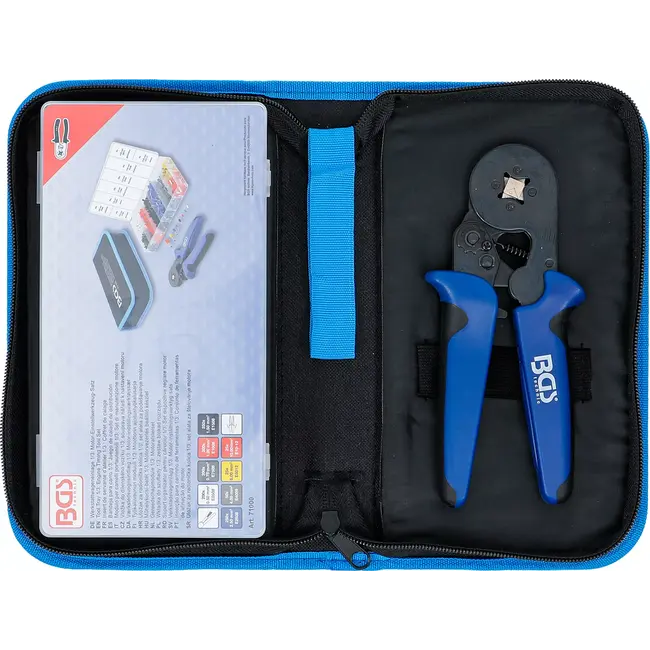 BGS Krimptang voor adereindhulzen 0,25 - 10 mm² - met assortiment adereindhulzen 0,5 - 10 mm²