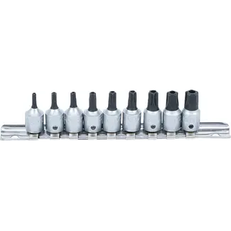 BGS Dopsleutelbitset - 1/4" - Torx-plus met boring TS10-TS50 - 9 delig