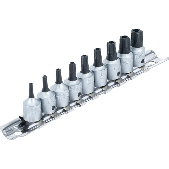 BGS Dopsleutelbitset - 1/4" - Torx-plus met boring TS10-TS50 - 9 delig