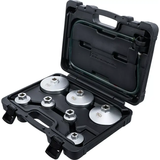 BGS Oliefiltersleutelset - met oliefilterafvoerslang - 8 delig