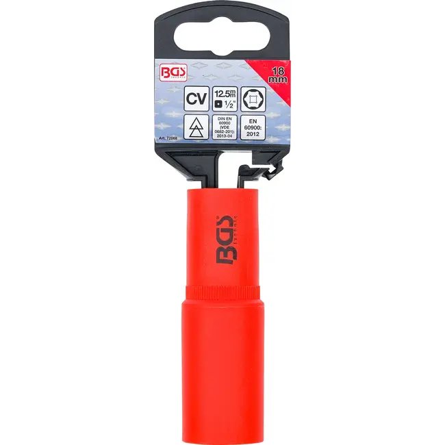 BGS VDE dopsleutel, zeskant - 1/2" - 18 mm