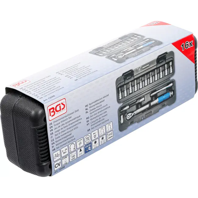 BGS Momentsleutelset - 1/4" - 3 - 24 Nm - 16 delig