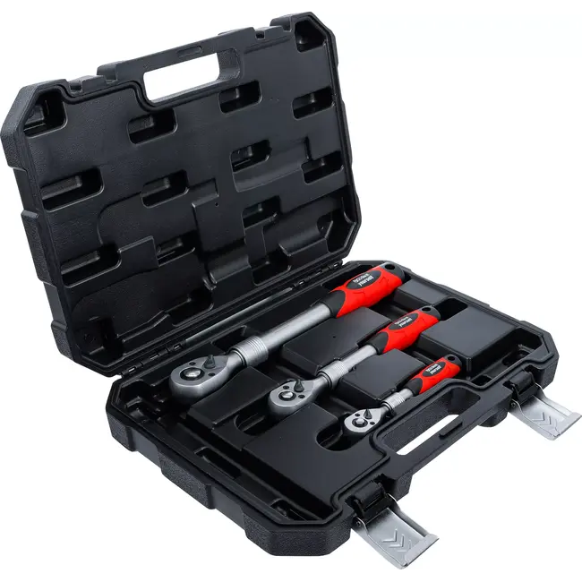 BGS Ratelsleutel-set - uittrekbaar - 1/4" - 3/8" - 1/2" - 3 delig