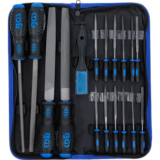 BGS Werkplaatsvijlen- en naaldvijlenset - 17 delig