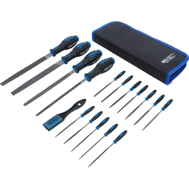 BGS Werkplaatsvijlen- en naaldvijlenset - 17 delig