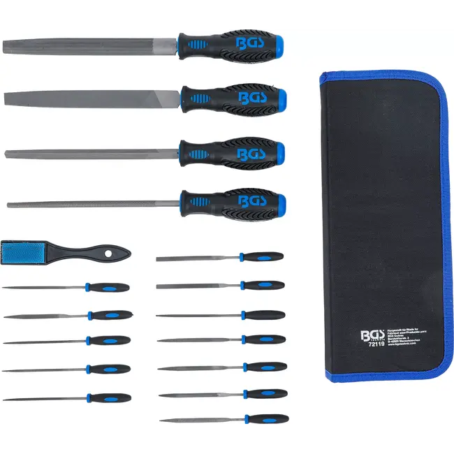 BGS Werkplaatsvijlen- en naaldvijlenset - 17 delig