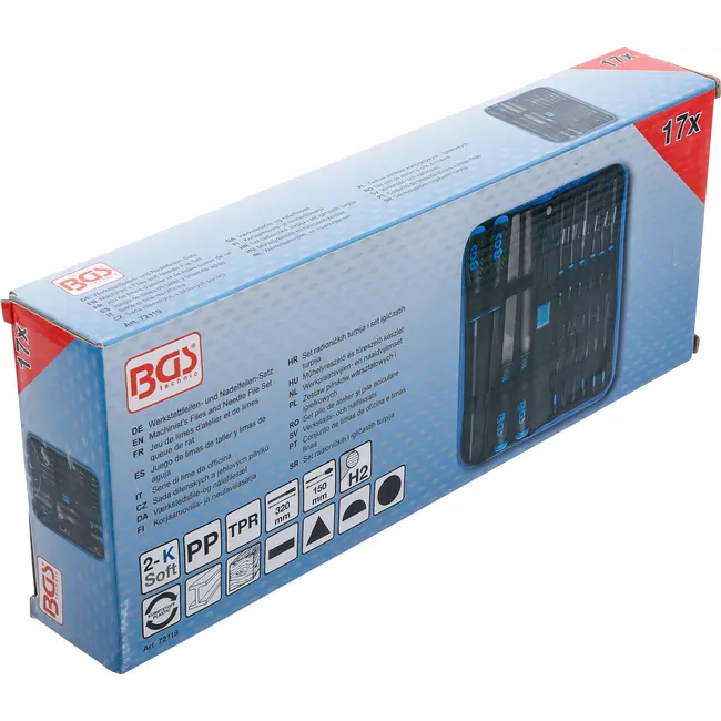 BGS Werkplaatsvijlen- en naaldvijlenset - 17 delig