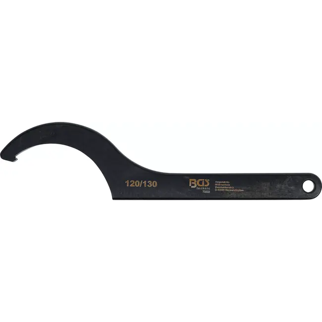 BGS Haaksleutel met neus - 120 - 130 mm