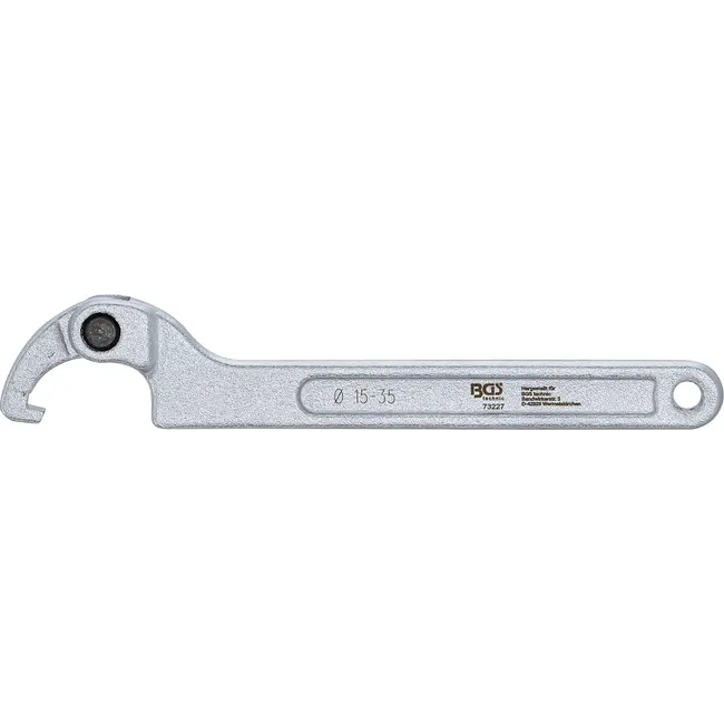 BGS Haaksleutel, verstelbaar, met neus - 15 - 35 mm