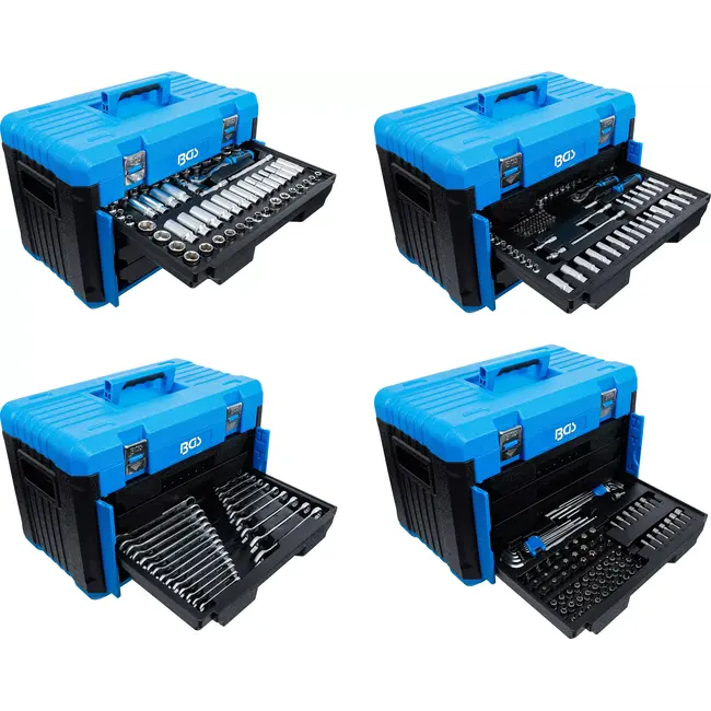 BGS Dopsleutelset zeskant - 1/4" / 3/8" / 1/2" - metrisch en inches - 300 delig