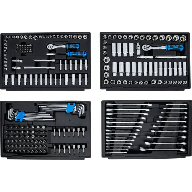 BGS Dopsleutelset zeskant - 1/4" / 3/8" / 1/2" - metrisch en inches - 300 delig