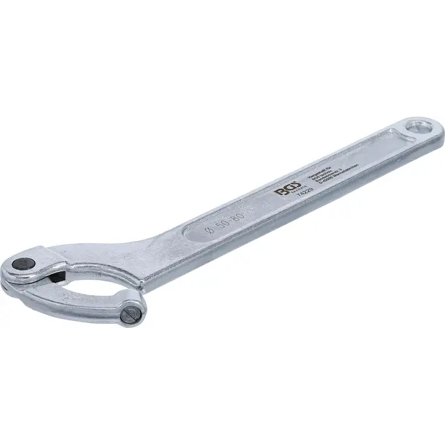 BGS Haaksleutel, verstelbaar, met pennen - 50 - 80 mm