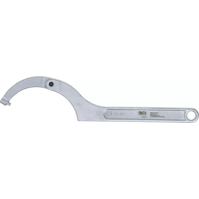 BGS Haaksleutel, verstelbaar, met pennen - 120 - 180 mm