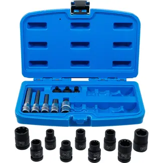 BGS Remklauwdopsleutel- en dopsleutelbitset - 17 delig