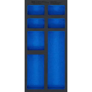 BGS Gereedschapmodule 1/3, leeg: 7 vakken - 408 x 189 x 32 mm