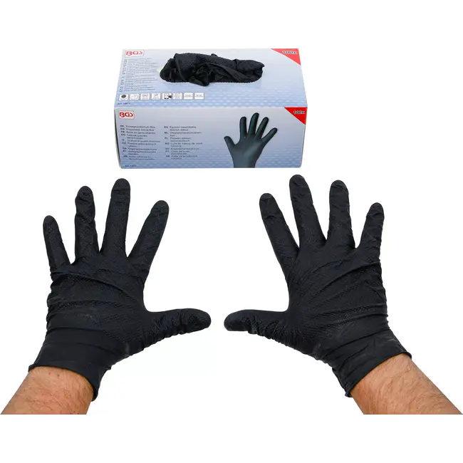 BGS Wegwerphandschoenen-box - nitril - extra grip - maat XL - 100 stuks