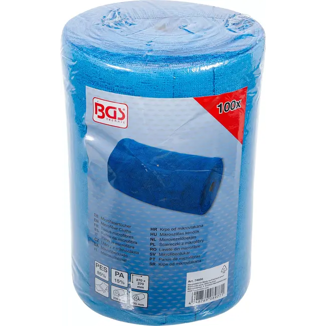 BGS Microvezeldoekjes - 270 x 270 mm - geperforeerd - 100 delig