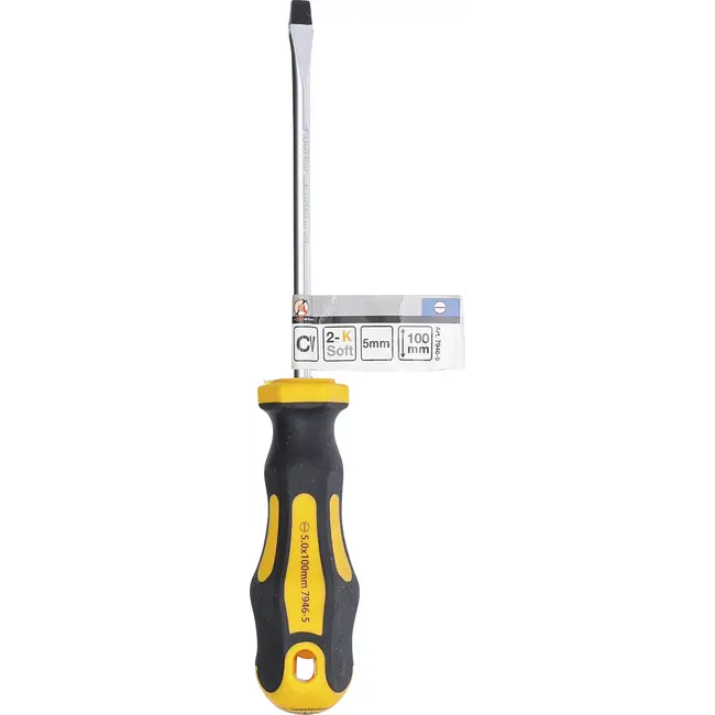 BGS Schroevendraaier - sleuf 5 mm - Meslengte