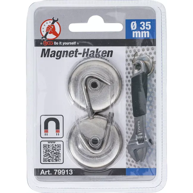 BGS Magneethaak - rond - Ø 34 mm - 2 delig - 3,5 kg