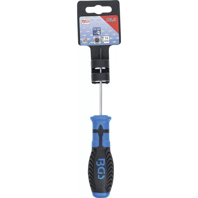 BGS Schroevendraaier - binnenzeskant 2,5 mm - Meslengte 75 mm