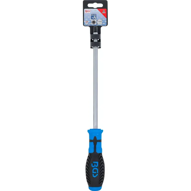 BGS Schroevendraaier - binnenzeskant 8 mm - Meslengte 200 mm