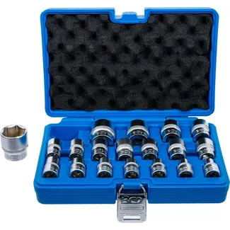 BGS technic Doppenset zeskant - 1/2" - 8 - 32 mm - 19 delig