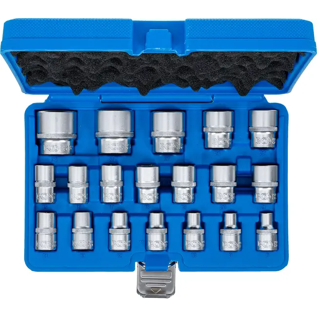 BGS Doppenset zeskant - 1/2" - 8 - 32 mm - 19 delig
