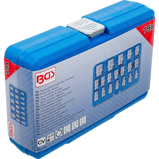 BGS Doppenset zeskant - 1/2" - 8 - 32 mm - 19 delig