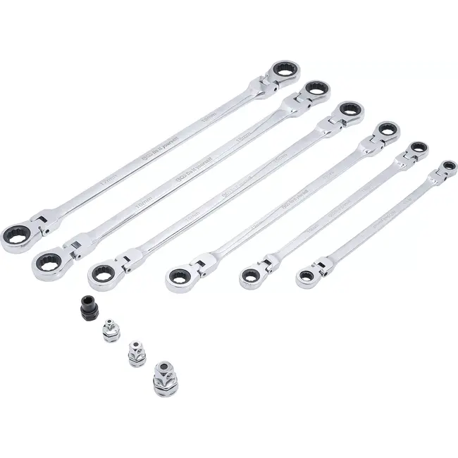 BGS Ratel knie ringsleutelset - 8 - 19 mm - 10 delig