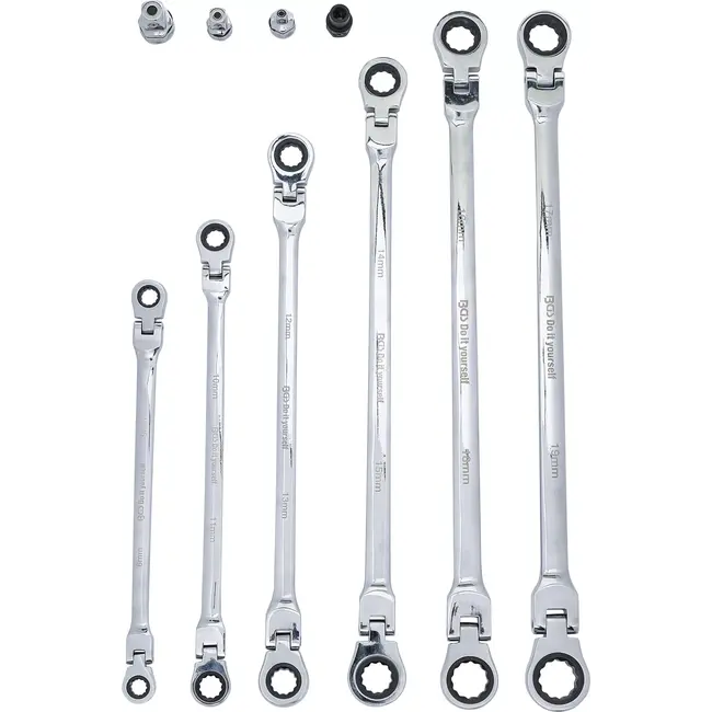 BGS Ratel knie ringsleutelset - 8 - 19 mm - 10 delig
