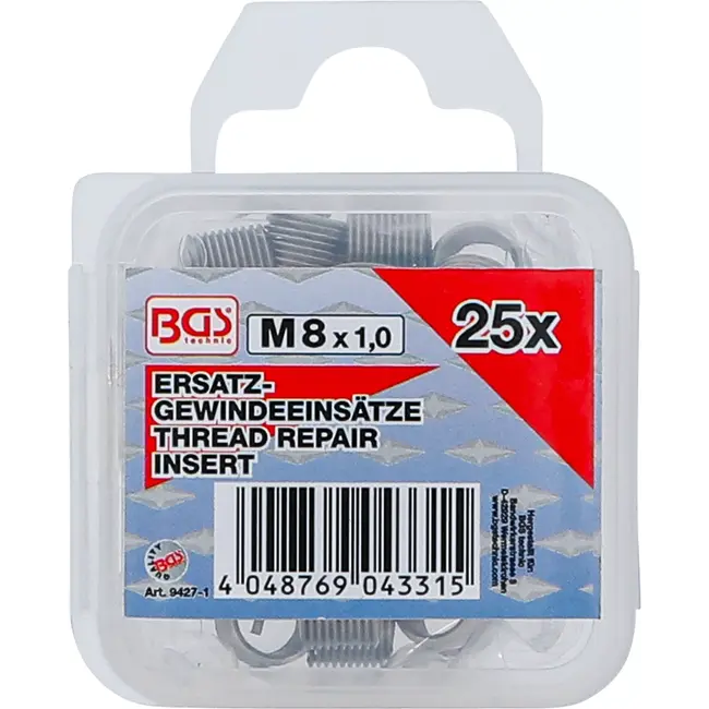 BGS Reserve draadbussen - M8 x 1,0 - 25 delig