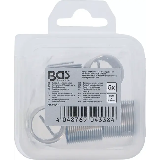 BGS Reserve draadbussen - M20 x 1,5 mm - 5 delig