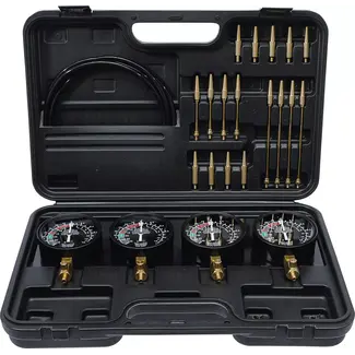 BGS Synchroon-caburateur-testapparaat - met 4 synchroonklokken - 26 delig