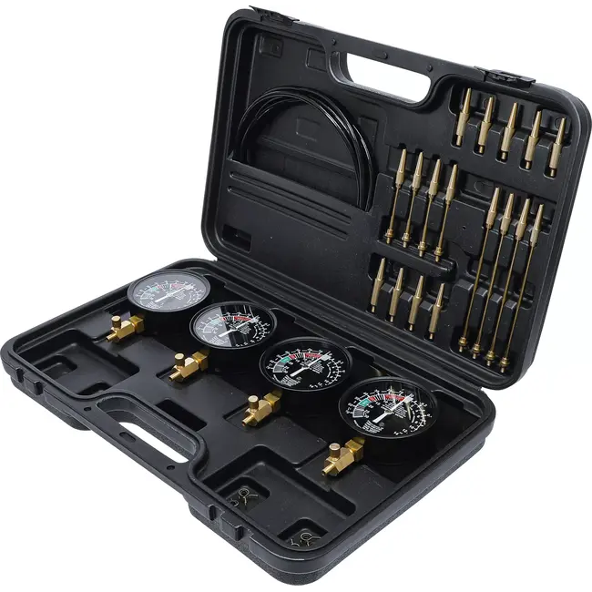 BGS Synchroon-caburateur-testapparaat - met 4 synchroonklokken - 26 delig