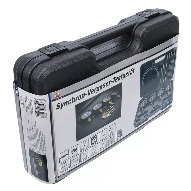 BGS Synchroon-caburateur-testapparaat - met 4 synchroonklokken - 26 delig