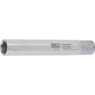 BGS technic Dopsleuteldop zeskant, extra diep - aandrijf-binnenvierkant 3/8" - 13 mm