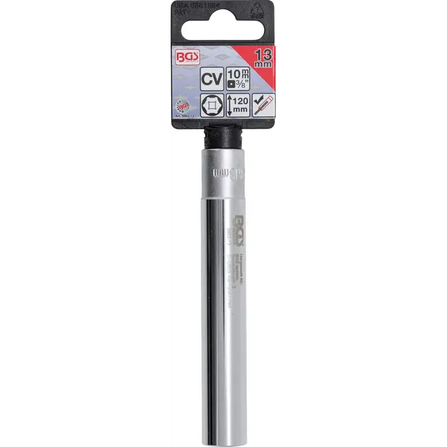 BGS Dopsleuteldop zeskant, extra diep - aandrijf-binnenvierkant 3/8" - 13 mm