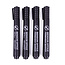 Benson Merkstift permanent – Set van 4 stuks, zwart