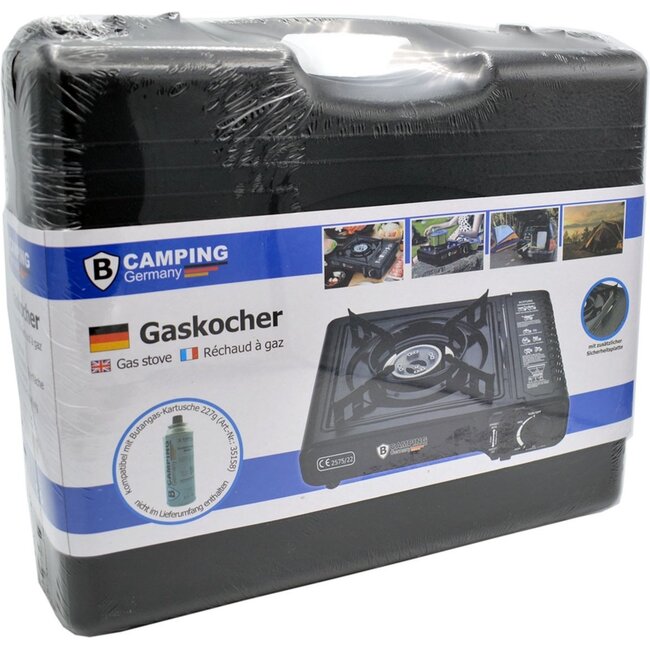 Camping Kooktoestel met Draagkoffer – Zwart