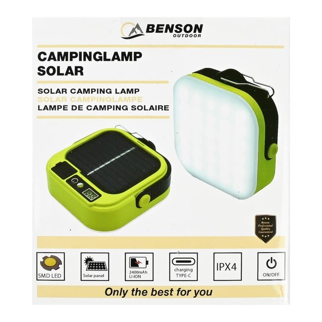 Benson Campinglamp solar met powerbank