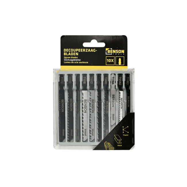 Benson Decoupeerzaagbladen 10 stuks hout t-schacht profi