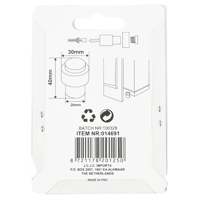 Benson Deurstopper zwart