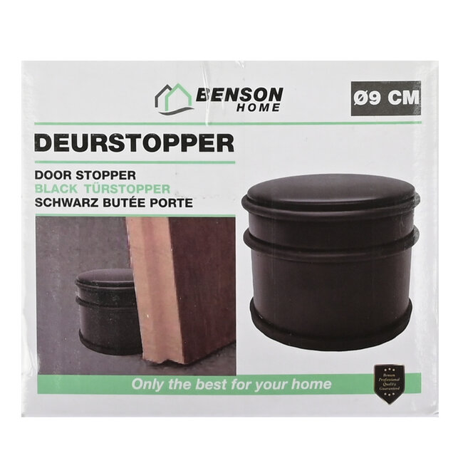 Benson Deurstopper ø9 cm zwart