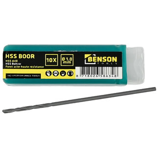 Benson HSS boor 1.0 mm 10 stuks
