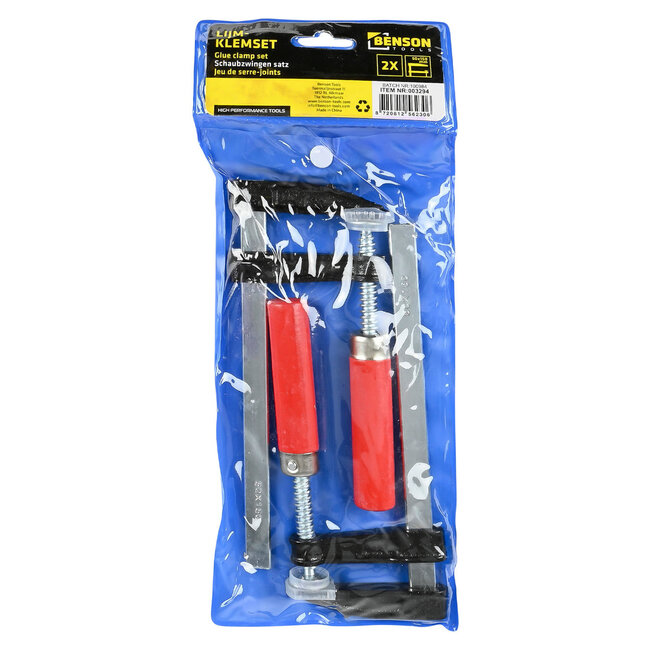Benson Lijmklemset 150 × 50 mm – 2 stuks in handige etui