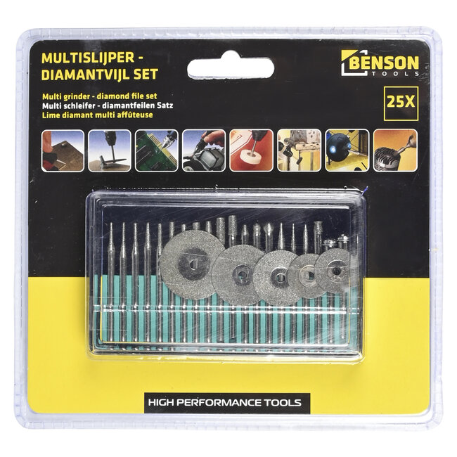 Benson Multislijper - diamantvijl set 25 stuks
