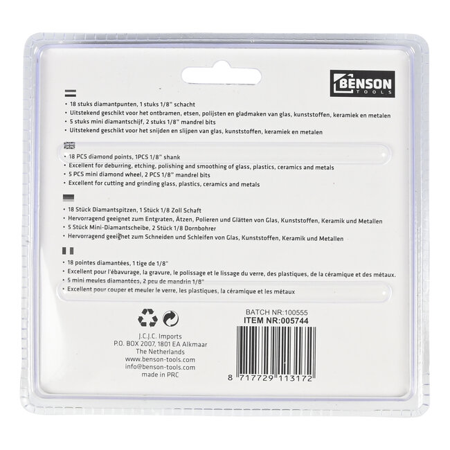 Benson Multislijper - diamantvijl set 25 stuks