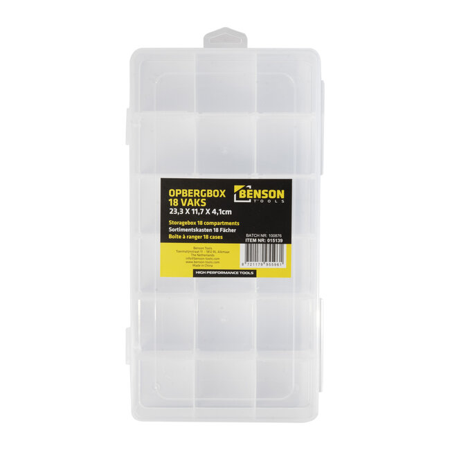 Benson Opbergbox 18 vak 23,3 x 11,7 x 4,1 cm