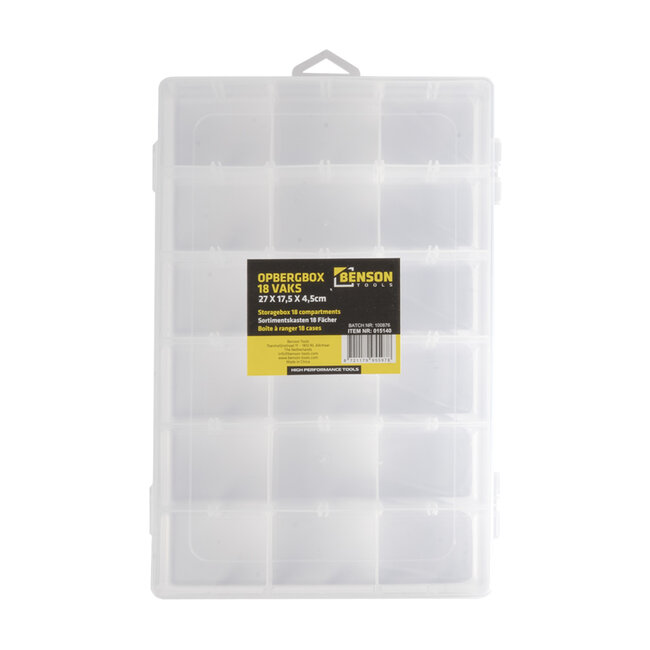 Benson Opbergbox 18 vak 27 x 17,5 x 4,5 cm